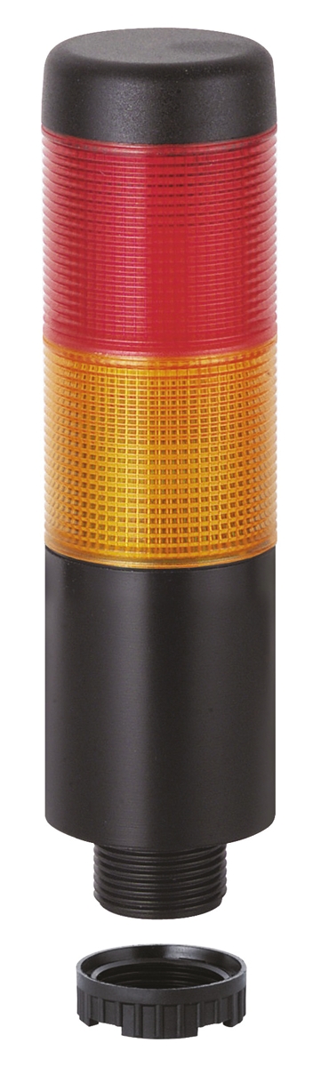 Werma Kompakt Series Red/Yellow Signal Tower, 2 Lights, 24 V ac/dc, Base Mount