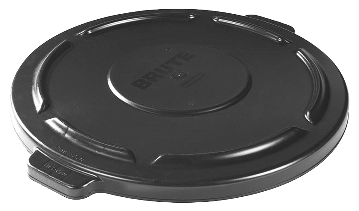 Rubbermaid Commercial Products 505mm Black PE Bin Lid for 2620 BRUTE Container, 75L BRUTE Container, 46mm