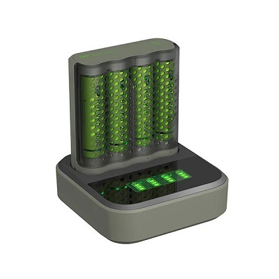 Gp Batteries M451 & D451 Battery Charger For AA, AAA 4 Cell 1.4V 0.49 → 0.37 A, 0.73 → 0.55 A, 1.1 A,