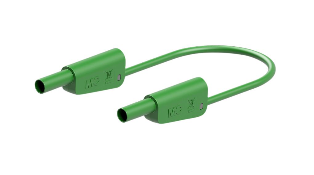Staubli Test lead, 32A, 600 → 1000V, Green, 75cm Lead Length