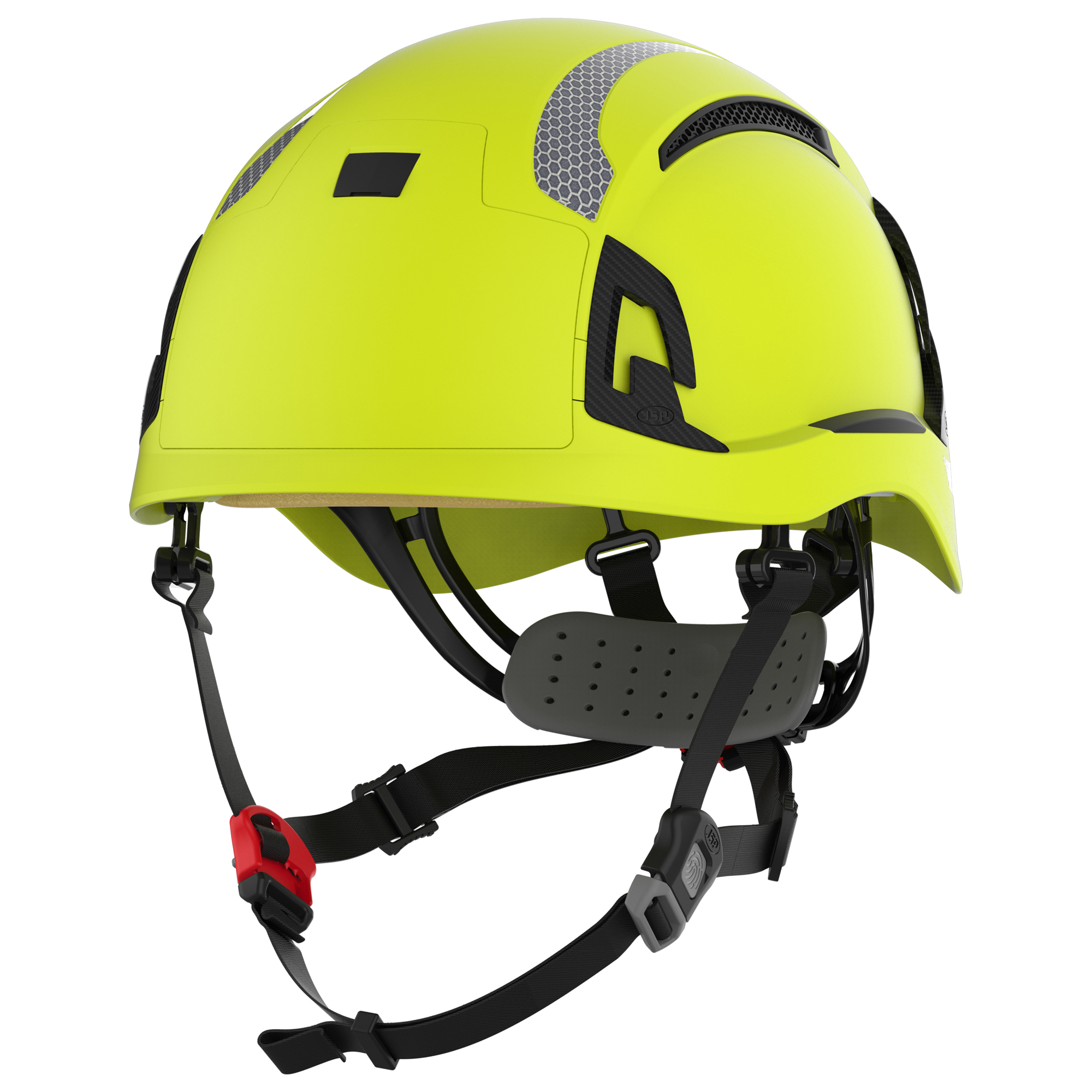 JSP EVO ALTA Yellow Hard Hats with Chin Strap, Ventilated