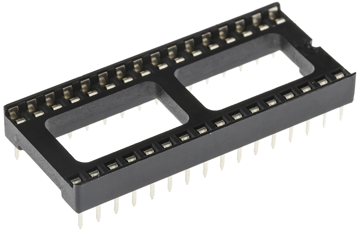 ASSMANN WSW 2.54mm Pitch Vertical 32 Way, Through Hole Stamped Pin Open Frame IC Dip Socket, 1A