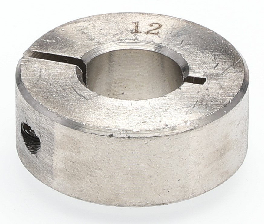 RS PRO Shaft Collar, One Piece, Clamp Screw, Bore 12mm, OD 28mm, W 11mm, Stainless Steel 304