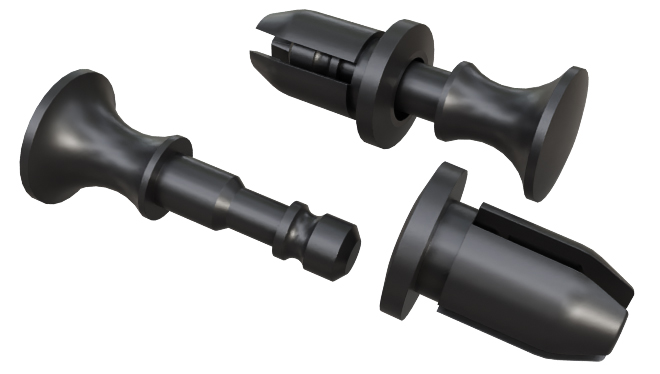 RS PRO Nylon Rivet Set Rivet, 6.35mm