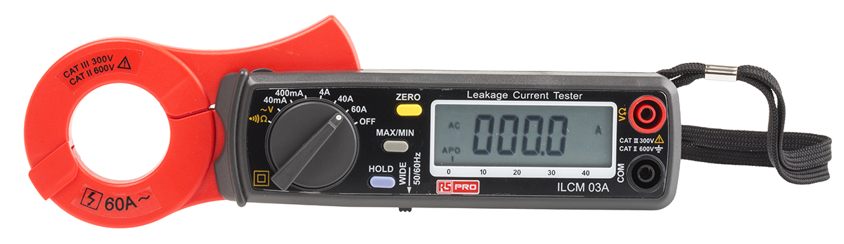 RS PRO ILCM03A Clamp Meter, Max Current 60A ac With UKAS Calibration