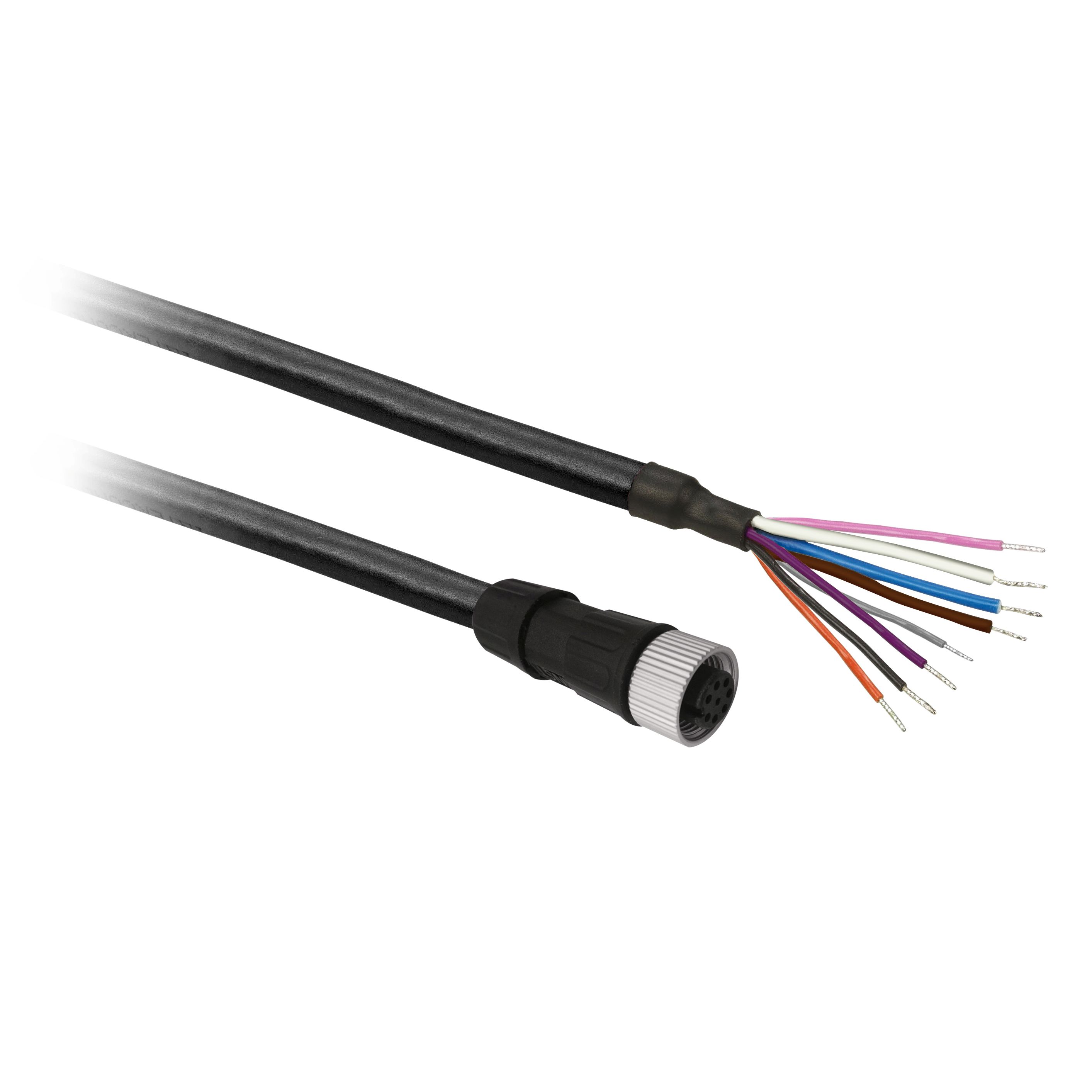 Telemecanique Sensors Female 8 way M12 to Sensor Actuator Cable, 20 m