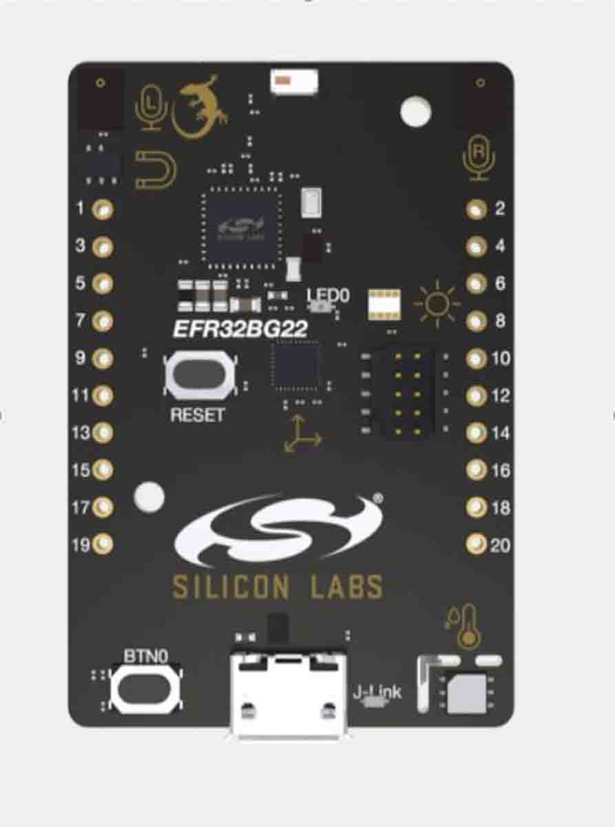 Silicon Labs BG22 Thunderboard EFR32BG22 Bluetooth Development Kit for EFR32BG22 Wireless Gecko 2.4GHz SLTB010A