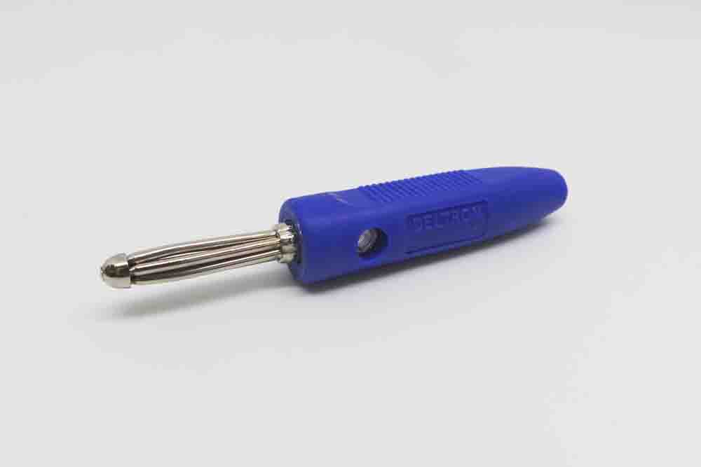 RS PRO Blue Male Banana Connectors, Screw Termination, 16A, 50V, Copper Plating