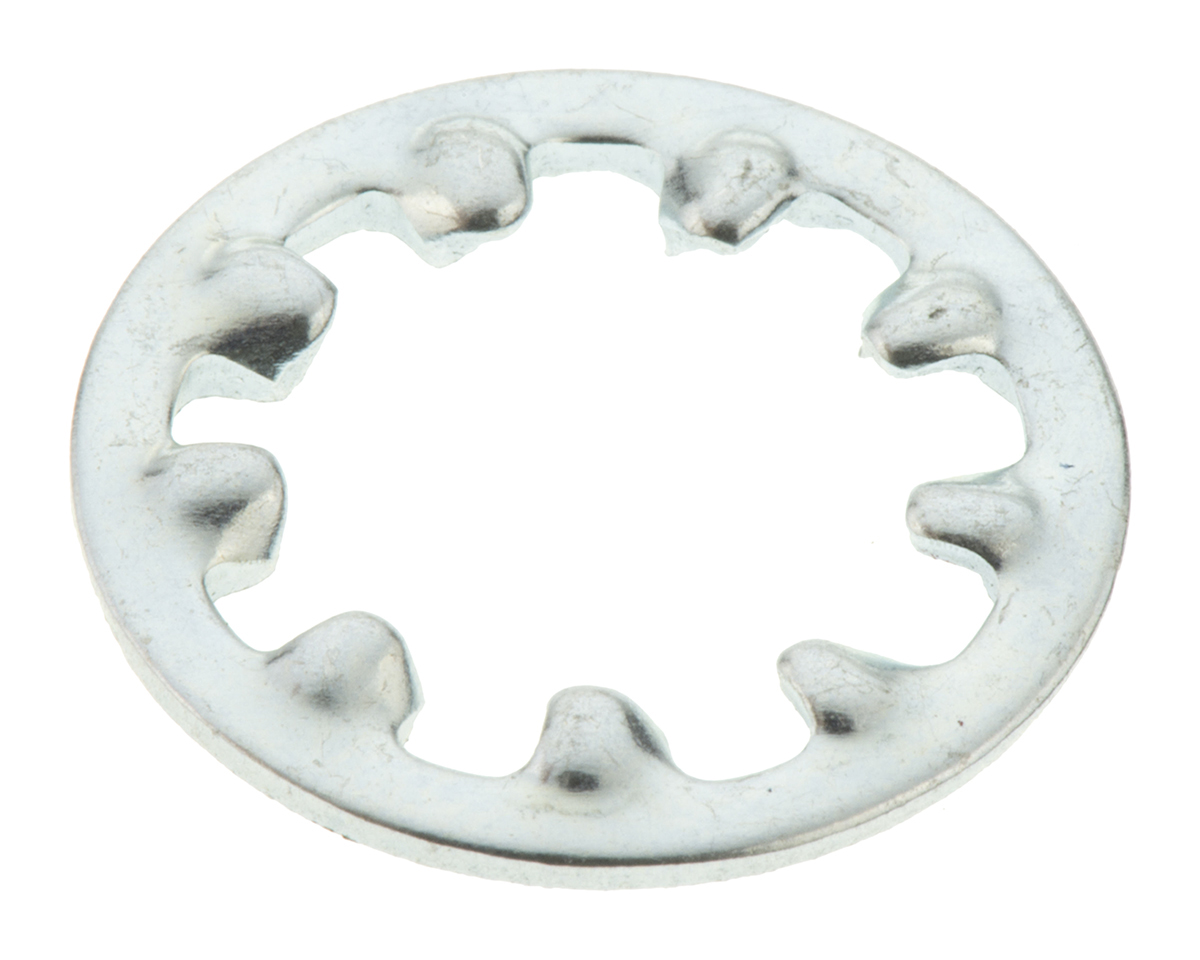 Bright Zinc Plated Steel Internal Tooth Shakeproof Washer, M10