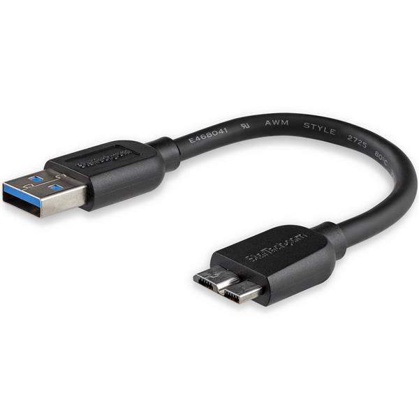 StarTech.com USB 3.0, Male USB A to Male Micro USB B, 5Gbps, 150mm