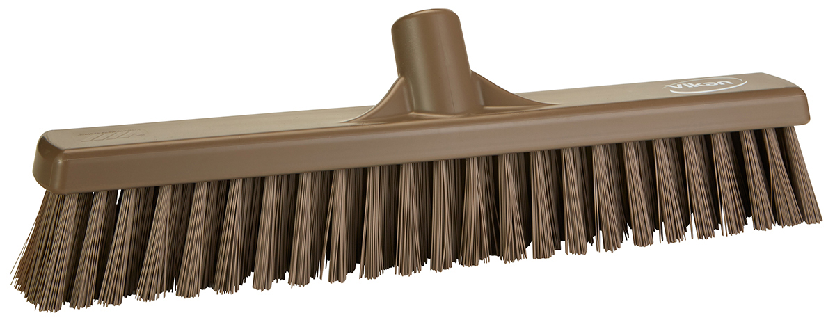 Vikan Broom, Brown With PET Bristles