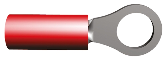 TE Connectivity, PIDG Insulated Ring Terminal, M5 Stud Size, 0.26mm² to 1.65mm² Wire Size, Red