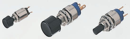 APEM Push Button Switch, Momentary, Panel Mount, 6.5mm Cutout, SPST