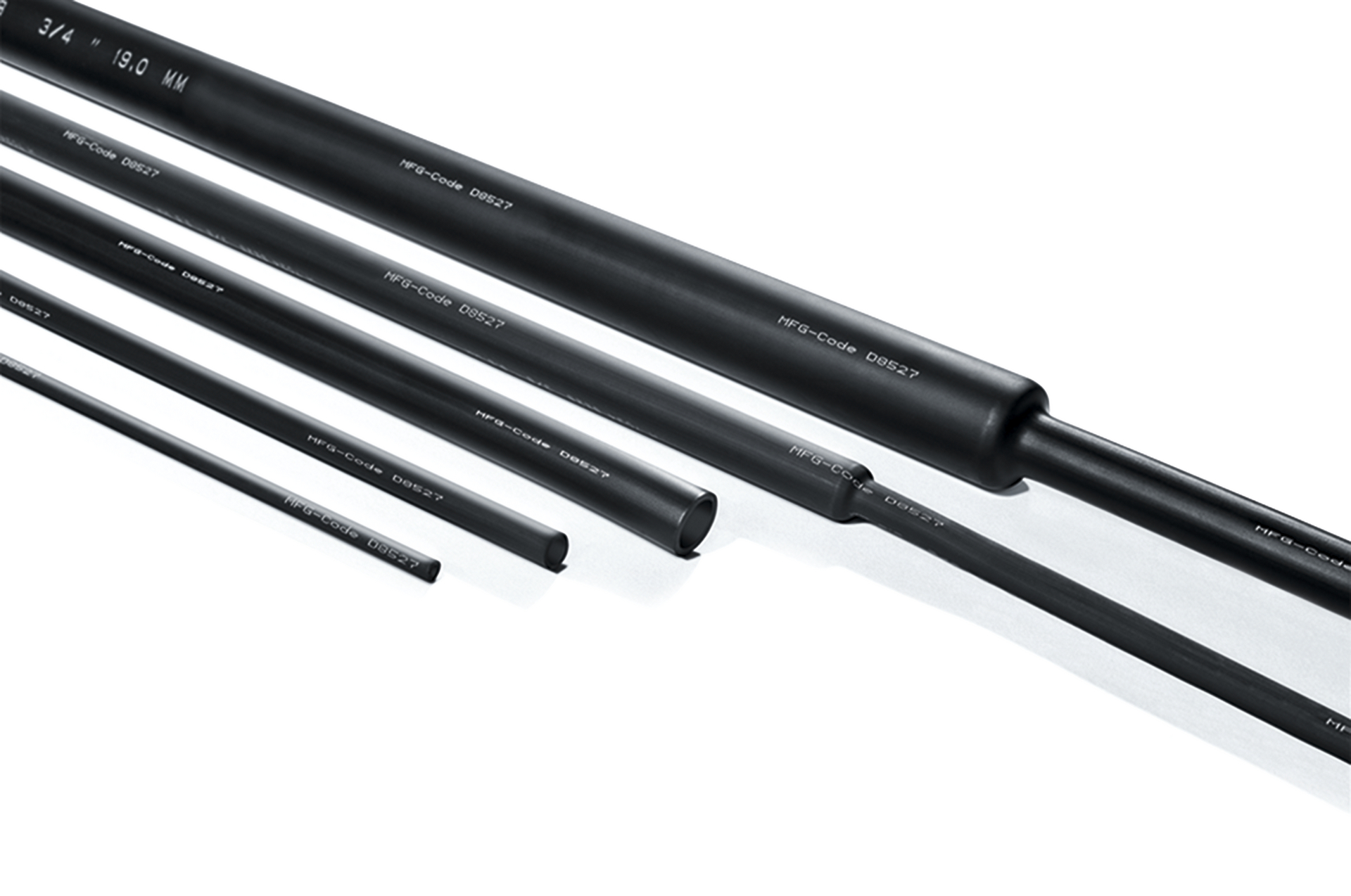 HellermannTyton Heat Shrink Tubing, Black 4.8mm Sleeve Dia. x 60m Length 2:1 Ratio, SE28 Series
