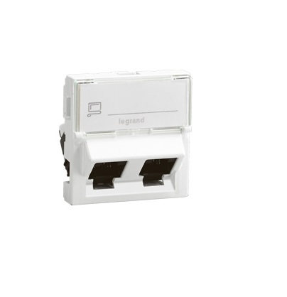 Legrand Mosaic Series RJ45 Socket, Flush Mount, Cat6