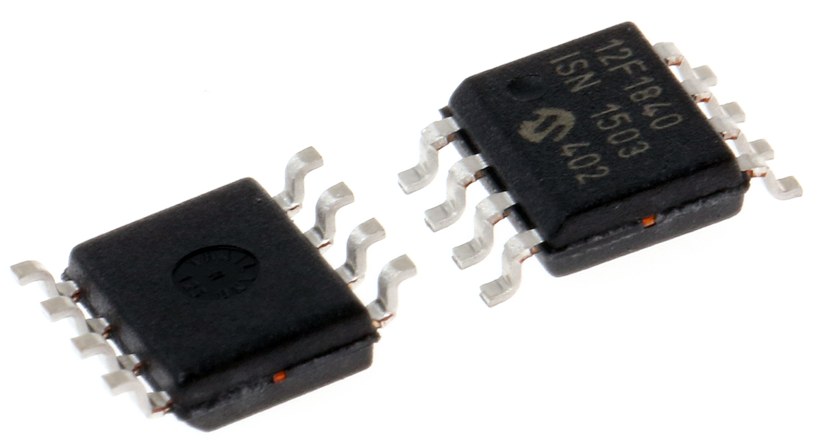 Microchip, 8 bit PIC, PIC12F1840 Microcontroller, 32 MHz, 7kB FLASH, 8-Pin SOIC