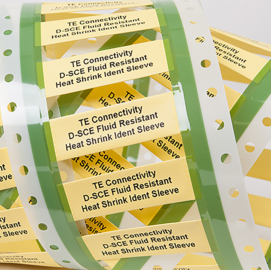 TE Connectivity D-SCE Yellow Heatshrink Labels, 50mm Width, 1000 Qty