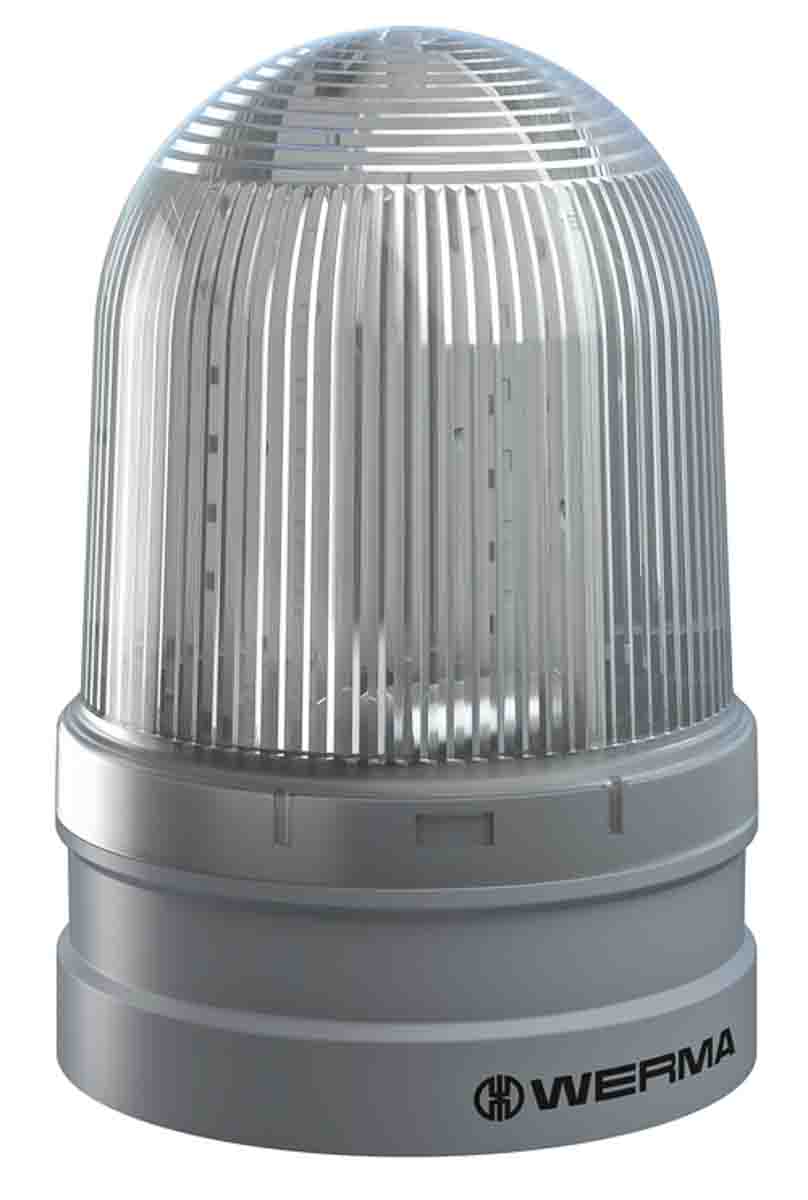 Werma EvoSIGNAL Maxi Series White Beacon, 115 → 230 V ac, Base Mount, LED Bulb