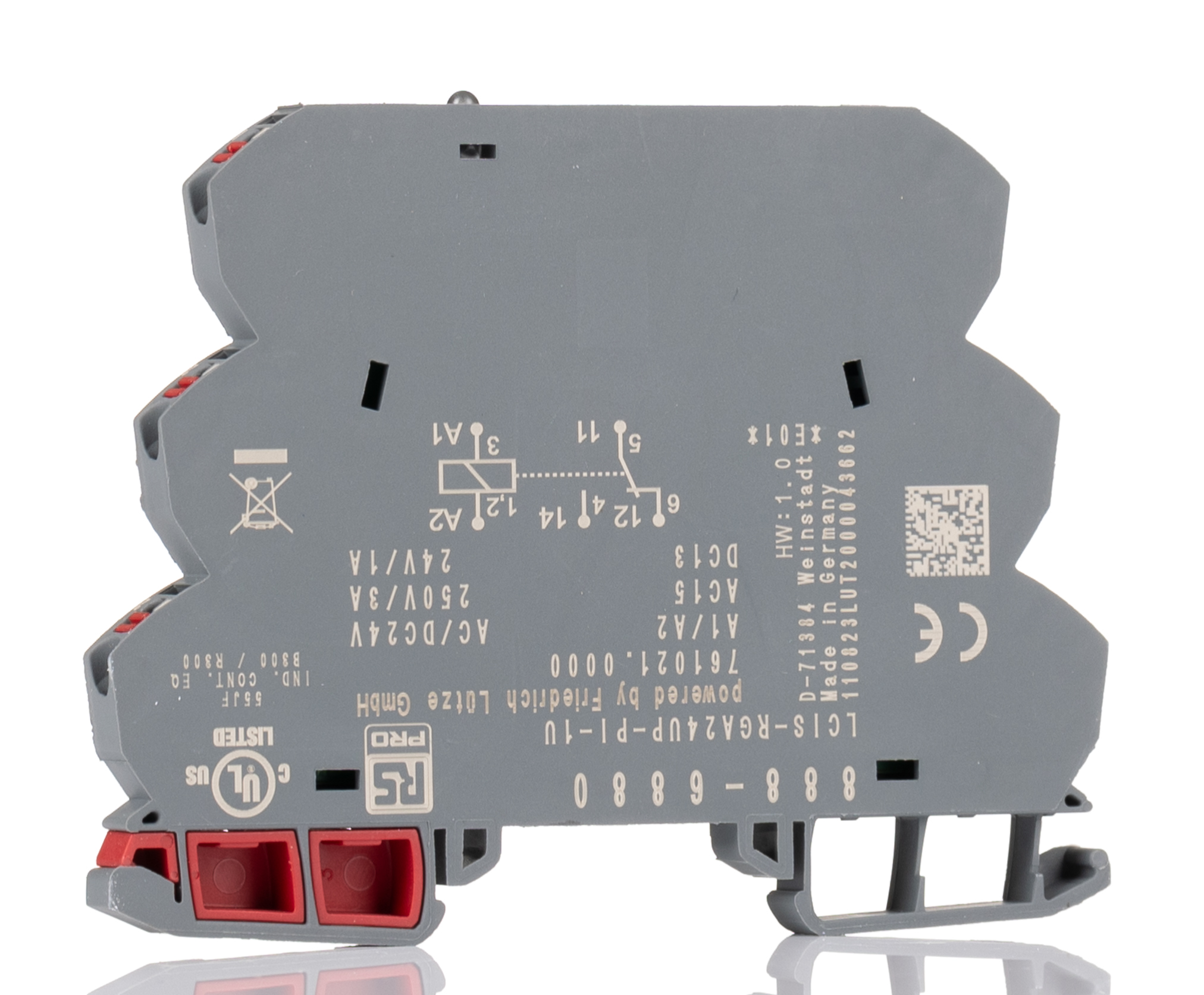 RS PRO Interface Relay, DIN Rail Mount, 24V ac/dc Coil, SPDT, 1-Pole