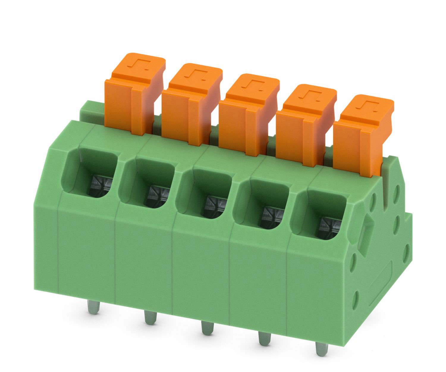 Phoenix Contact SPTAF 1/ 5-3.5-LL Series PCB Terminal Block, 5-Contact, 3.5mm Pitch, Through Hole Mount, 2-Row, Screw