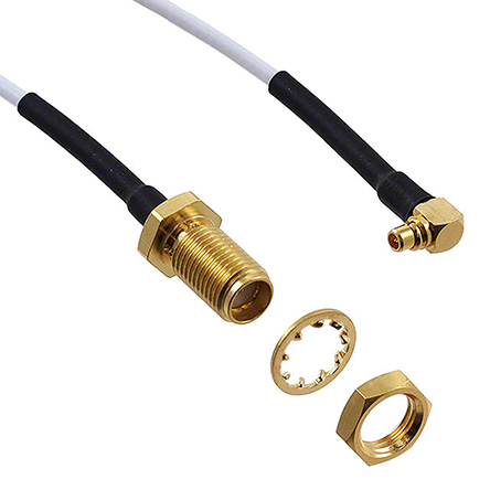 Cinch 415 Series, 152.4 mm, RG178 Coaxial, Terminated 50 Ω