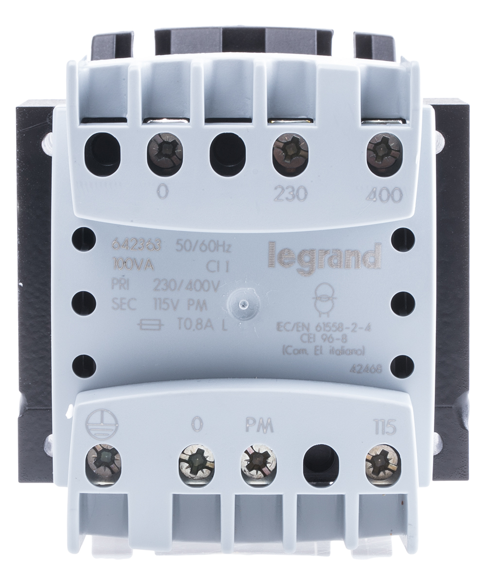 Legrand 100VA DIN Rail Transformer, 230 → 400V Primary, 115V Secondary
