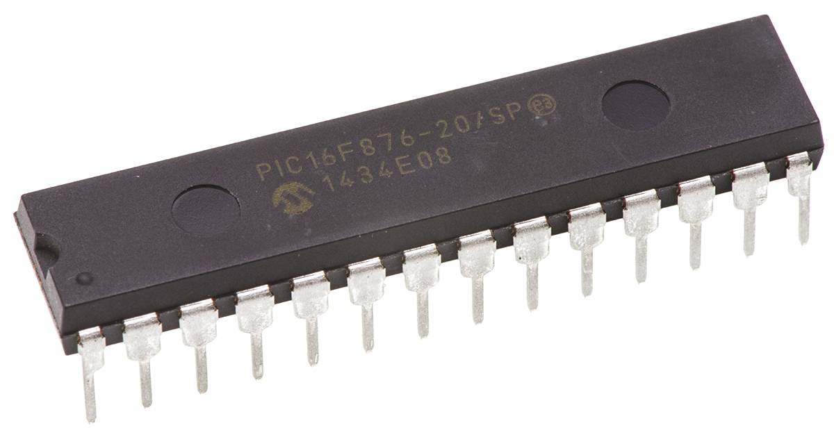 Microchip PIC16F876-20/SP, 8 bit PIC, PIC16F87X Microcontroller, 20 MHz, 14kB FLASH, 28-Pin SPDIP