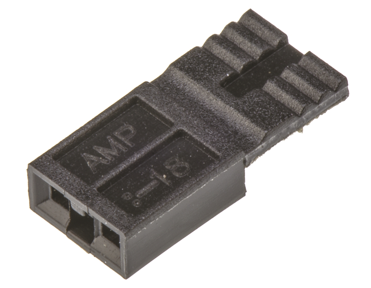 TE Connectivity, AMPMODU NOVO Shunt Female Straight Black Handle, Open Top 2 Way 1 Row 2.54mm Pitch