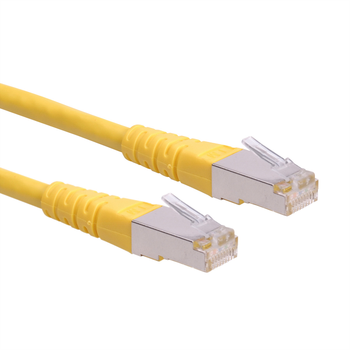 Roline, 500mm Cat6, Yellow RJ45 to Male RJ45 Male, S/FTP, Terminated PVC Sheath