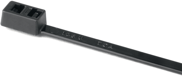 HellermannTyton Cable Tie, Inside Serrated, 210mm x 4.7 mm, Black Polyamide 6.6 (PA66), Pk-100