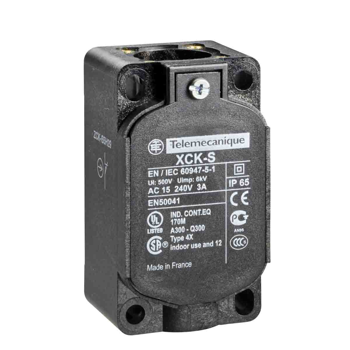 Telemecanique Sensors ZCKS Series Limit Switch, 2CO, IP65, 2P, Plastic Housing, 240V ac Max, 3A Max