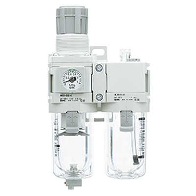 SMC G 1/4 Filter Regulator Lubricator, Auto Drain, 5μm Filtration Size