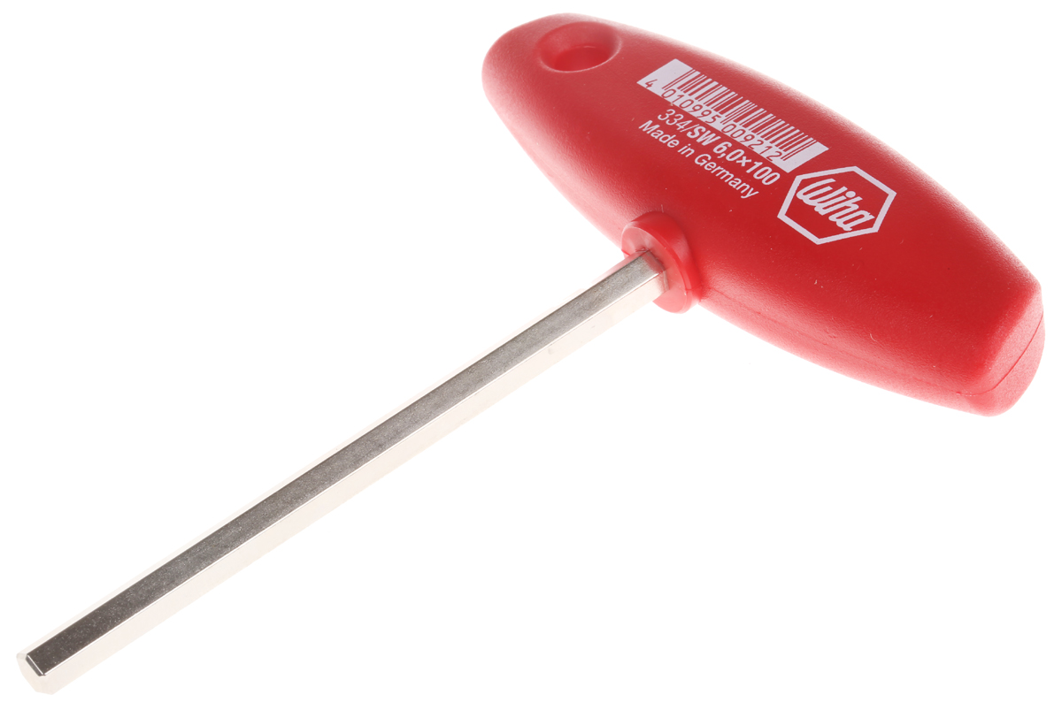 Wiha T Shape Metric Hex Key, 6mm