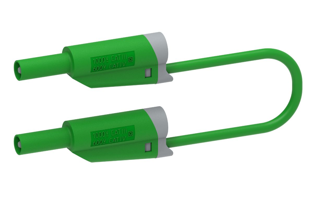 Electro PJP Test lead, 36A, 600V, Green, 1m Lead Length