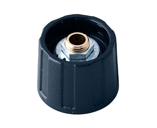 OKW 20mm Black Potentiometer Knob for 6mm Shaft Round Shaft, A2520060