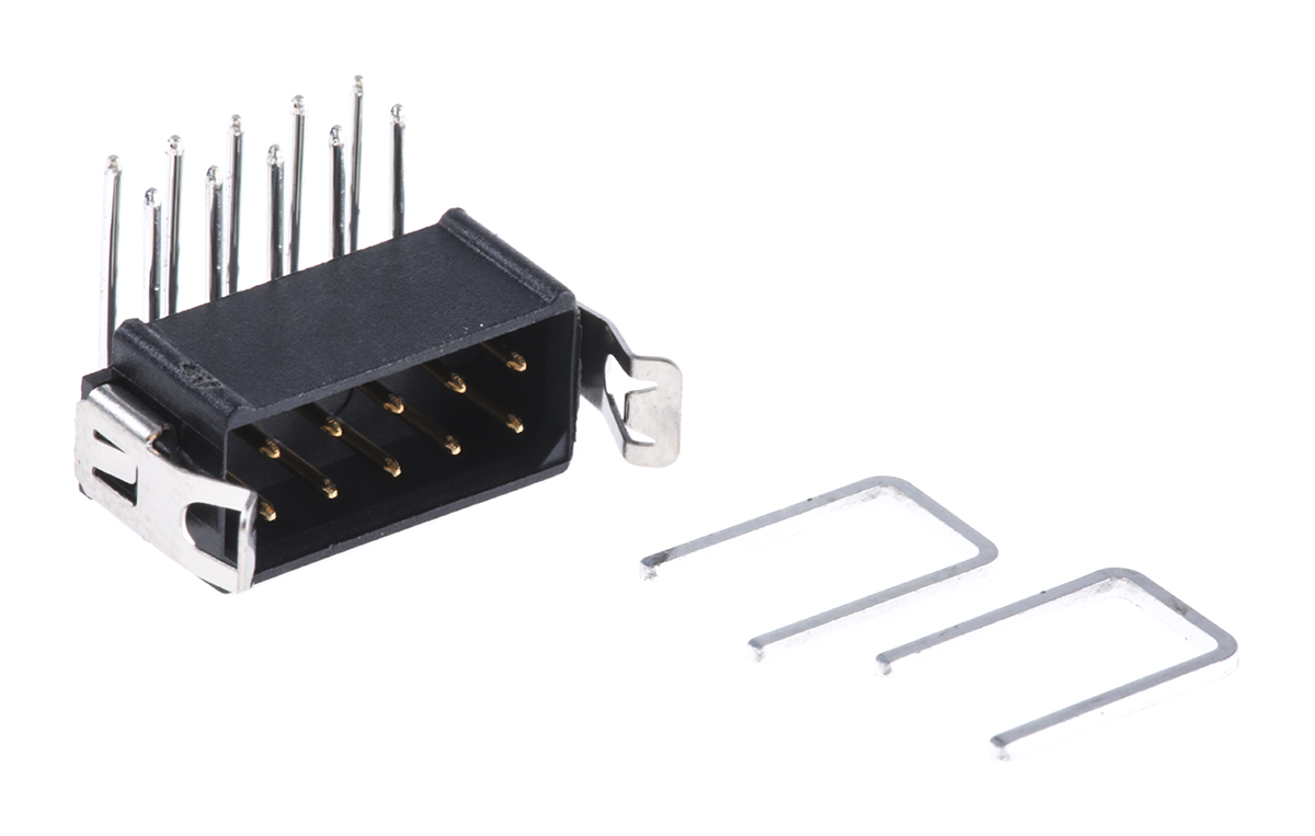 HARWIN Datamate L-Tek Series Right Angle Through Hole PCB Header, 10 Contact(s), 2 mm Pitch, 2 Row, Shrouded