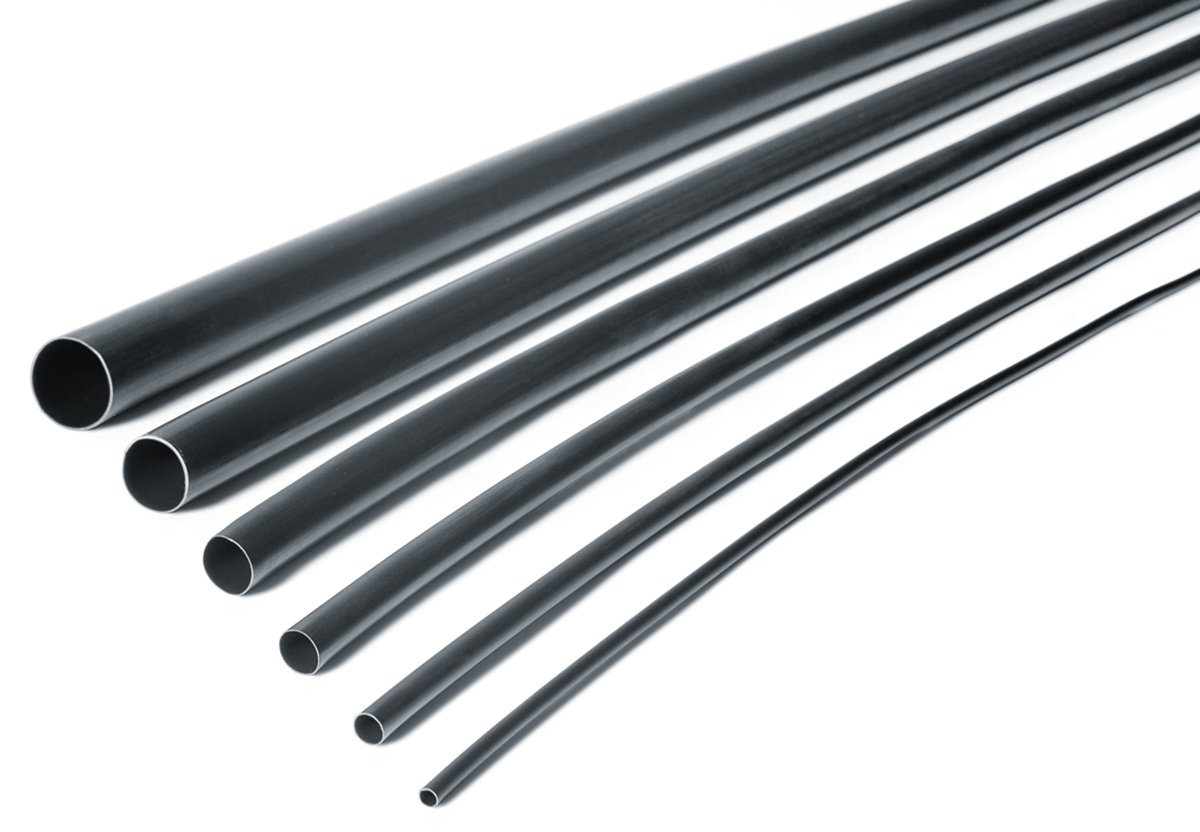 HellermannTyton Adhesive Lined Heat Shrink Tubing, Black 12mm Sleeve Dia. x 1.2m Length 3:1 Ratio, TA37 Series