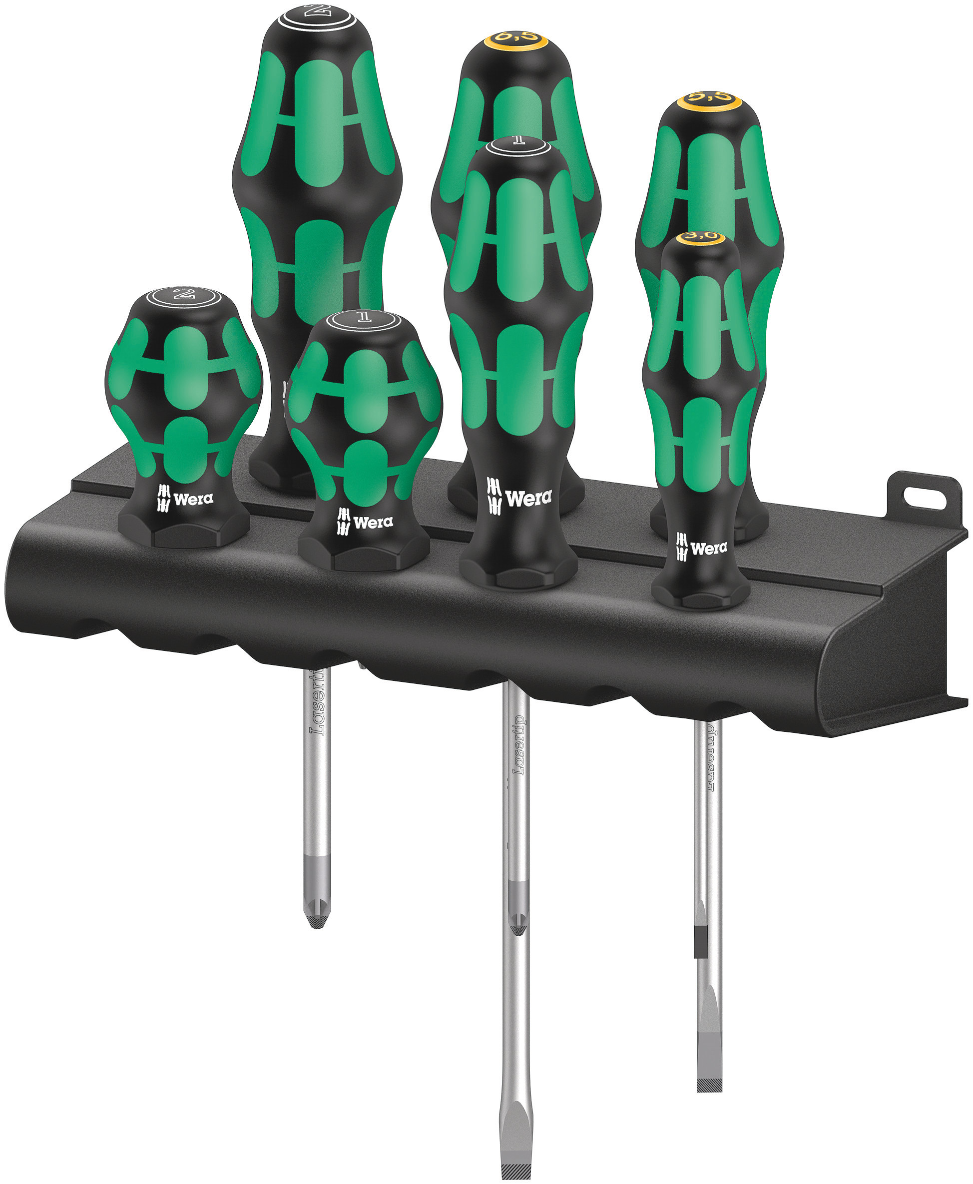 Wera 300/7 Mix 2 Pozidriv; Slotted Screwdriver Set, 7-Piece