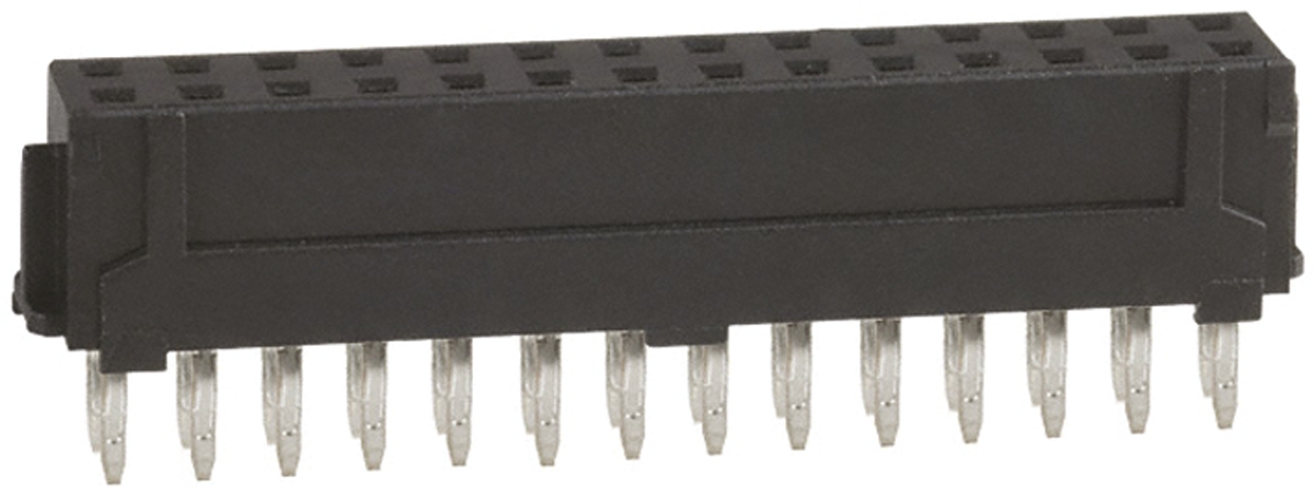 Hirose DF11 Series Straight Through Hole Mount PCB Socket, 28-Contact, 2-Row, 2.0mm Pitch, Solder Termination