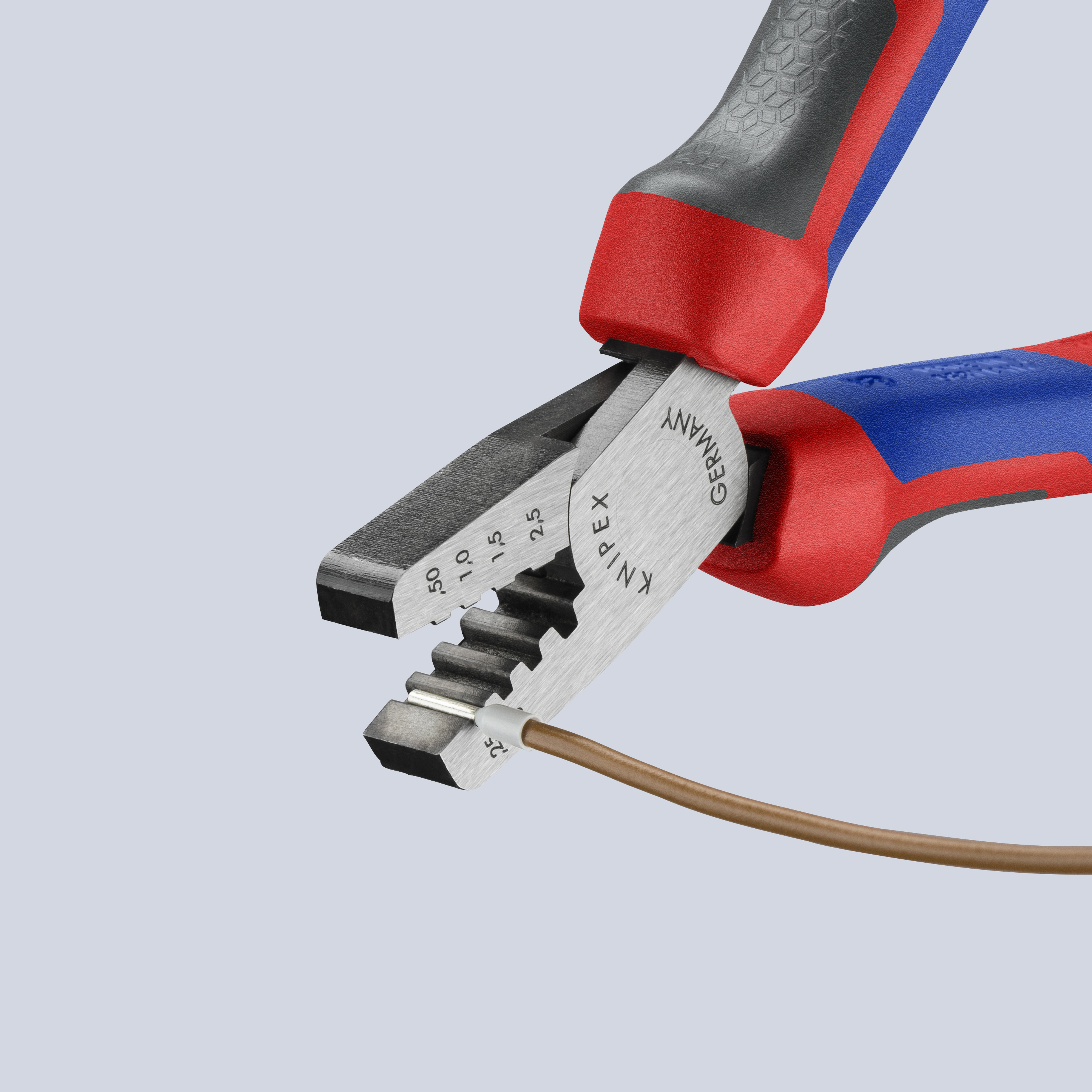 Knipex 97 Hand Crimp Tool for Bootlace Ferrule, 0,25 → 2,5mm² Wire