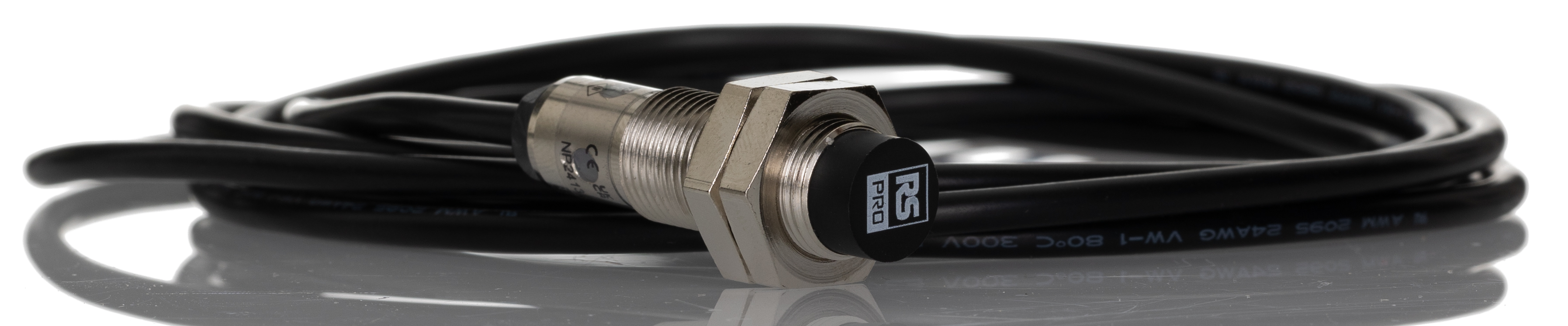 RS PRO Inductive Threaded Barrel Proximity Sensor, M12, 4 mm Detection, PNP NO, 10 → 30 V dc