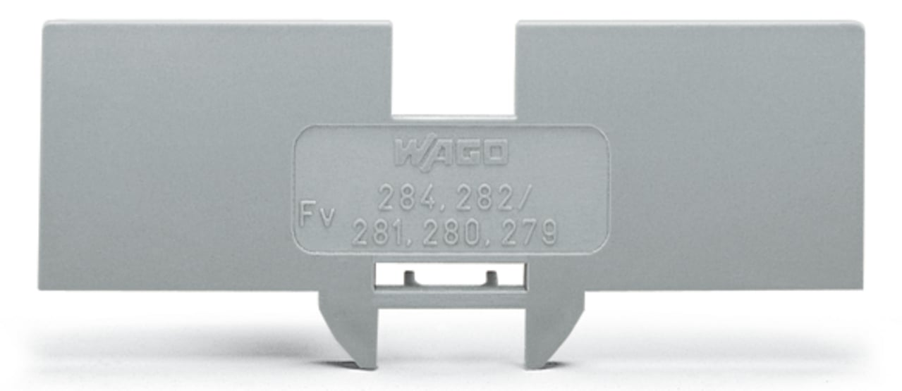 WAGO 284 Series Cover Plate for Use with 2-, 3- And 4- Conductor Terminal Blocks