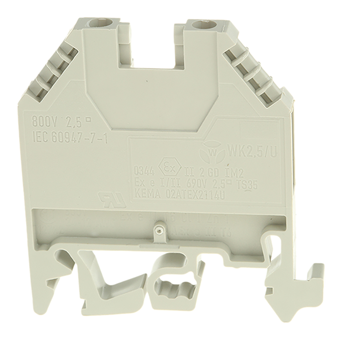 Wieland 57.503.0055.0 WK Series Grey, 2.5mm², Single-Level, Screw Termination