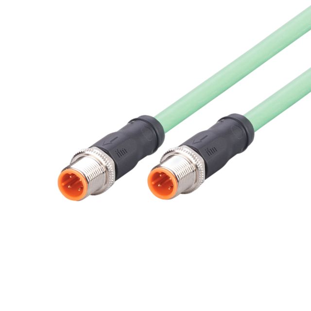 ifm electronic Male 4 way M12 to Female 4 way M12 Communication Cable, 5 m