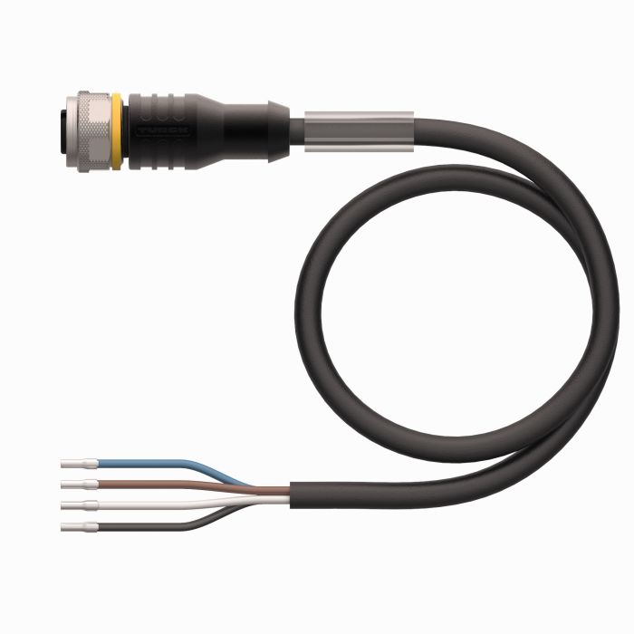 Turck, RKC Series M12 Female Connector, 2m Cable Length, 4.7mm Probe
