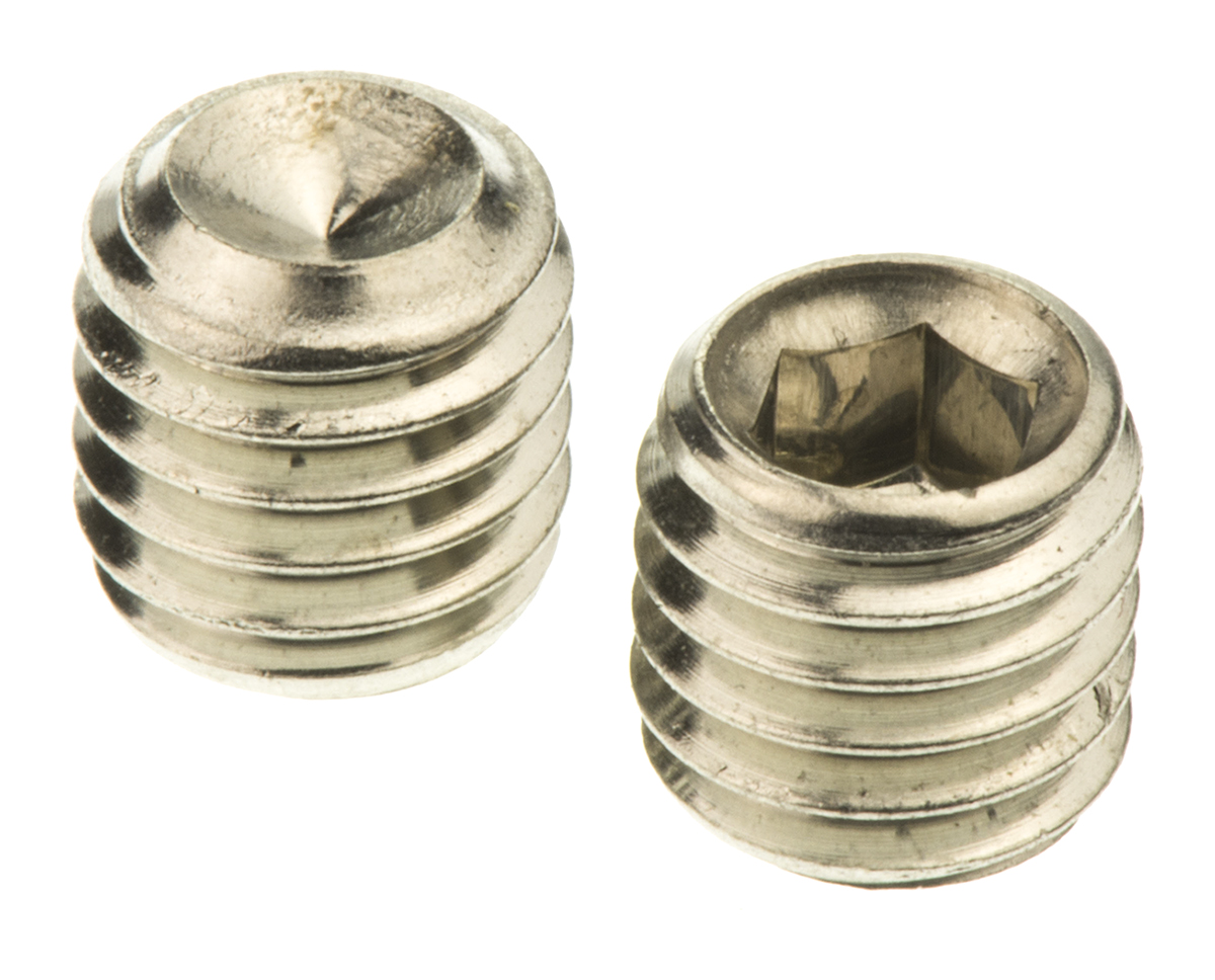 Plain Stainless Steel Hex Socket Set M8 x 8mm Grub Screw