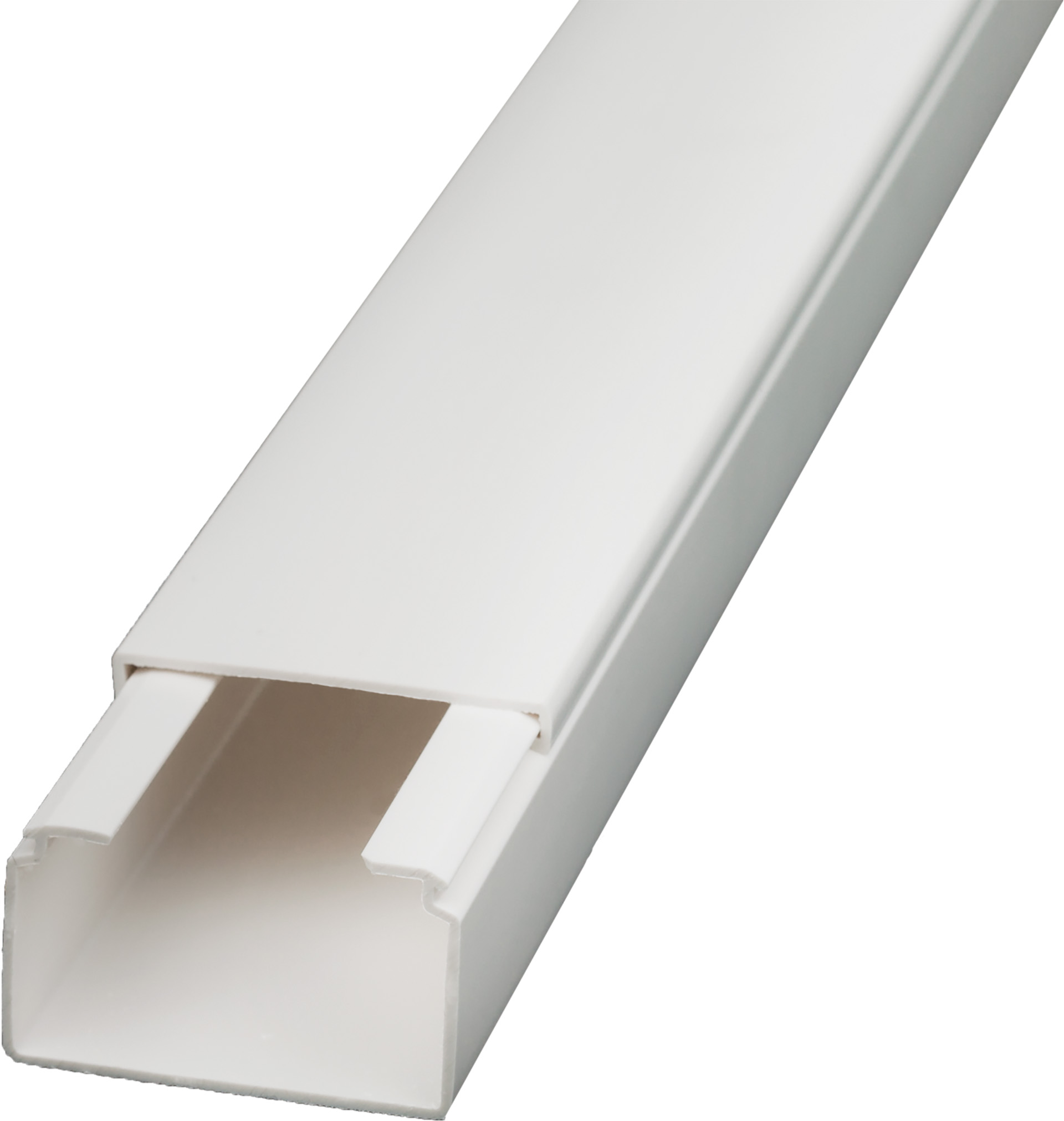 RS PRO White Mini Trunking - Closed Slot, W40 mm x D25mm, L2m, PVC