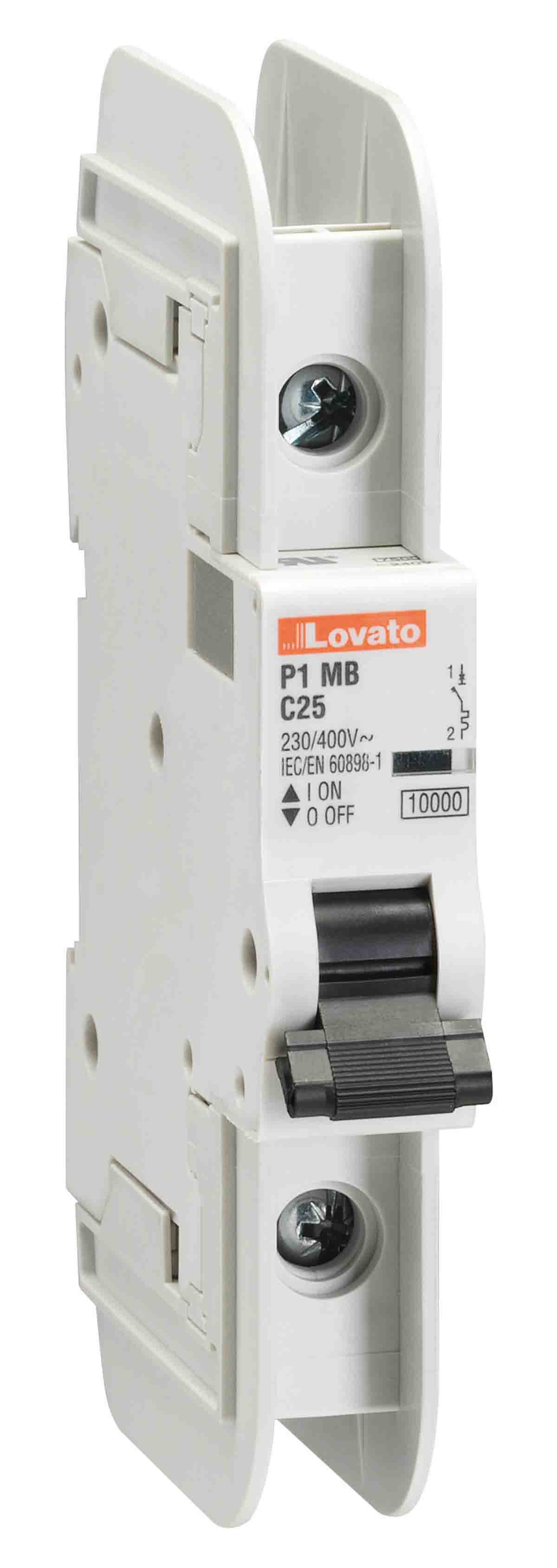 Lovato MCB, 1P, 2A Curve C, 400V AC, 60V DC, 10 kA Breaking Capacity