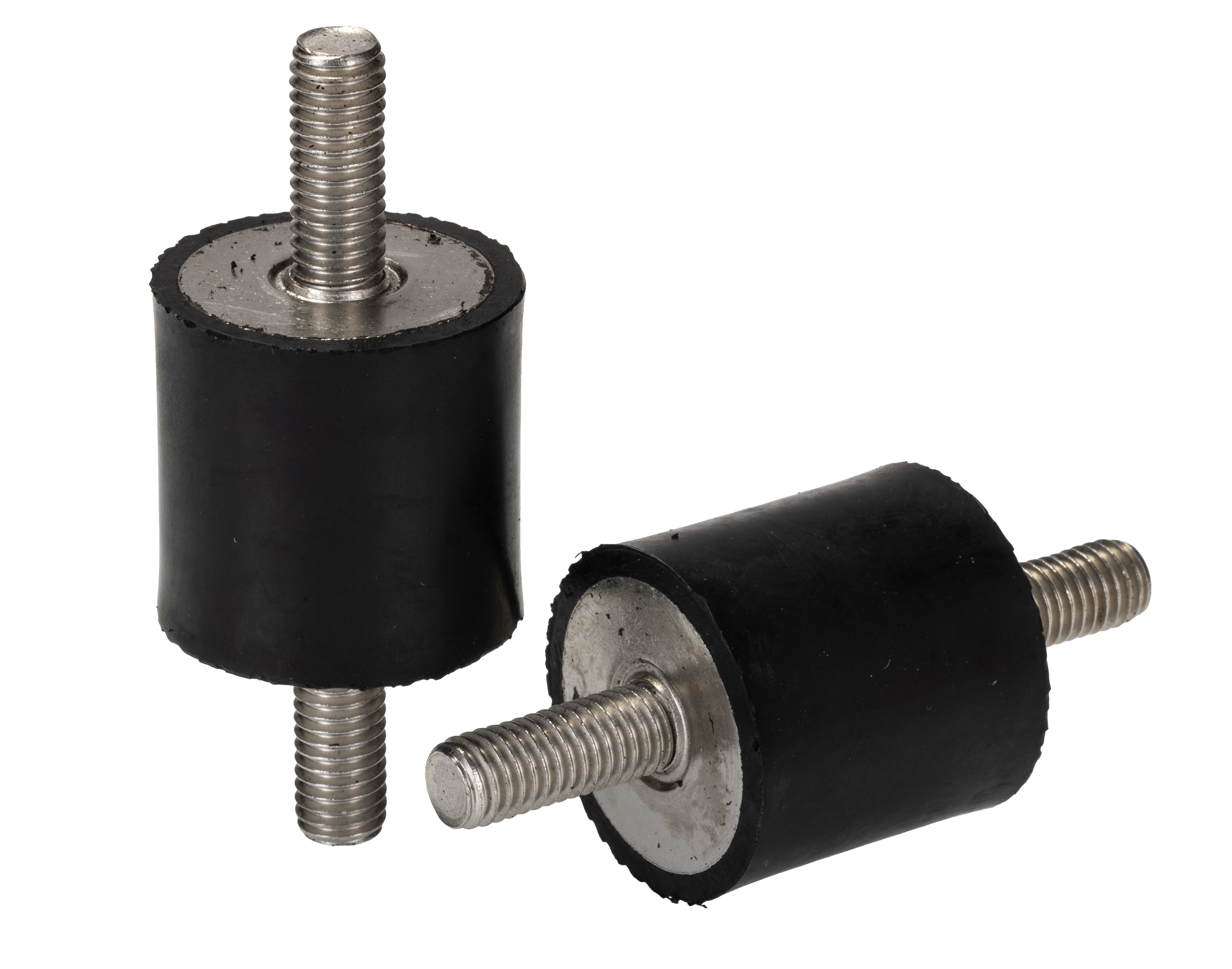 RS PRO Cylindrical M8 Anti Vibration Mount, Male to Male Bobbin with 42.32kg Compression Load