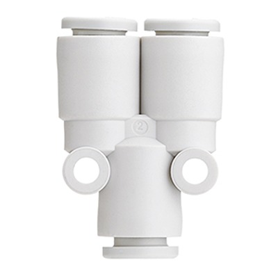 SMC KQ2U Series Union Y, 2 mm to 2 mm, Tube-to-Tube Connection Style, KQ2U02-00A